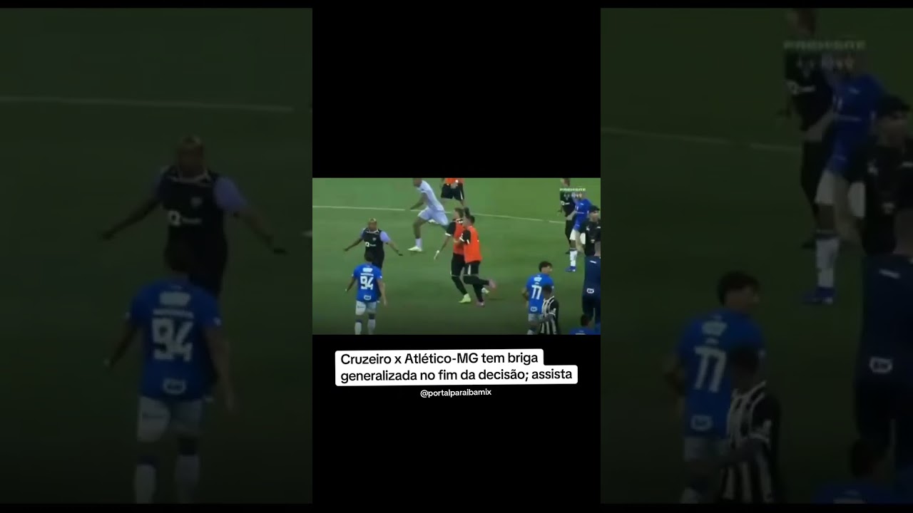 Cruzeiro x Atlético-MG tem briga generalizada no fim da decisão; assista