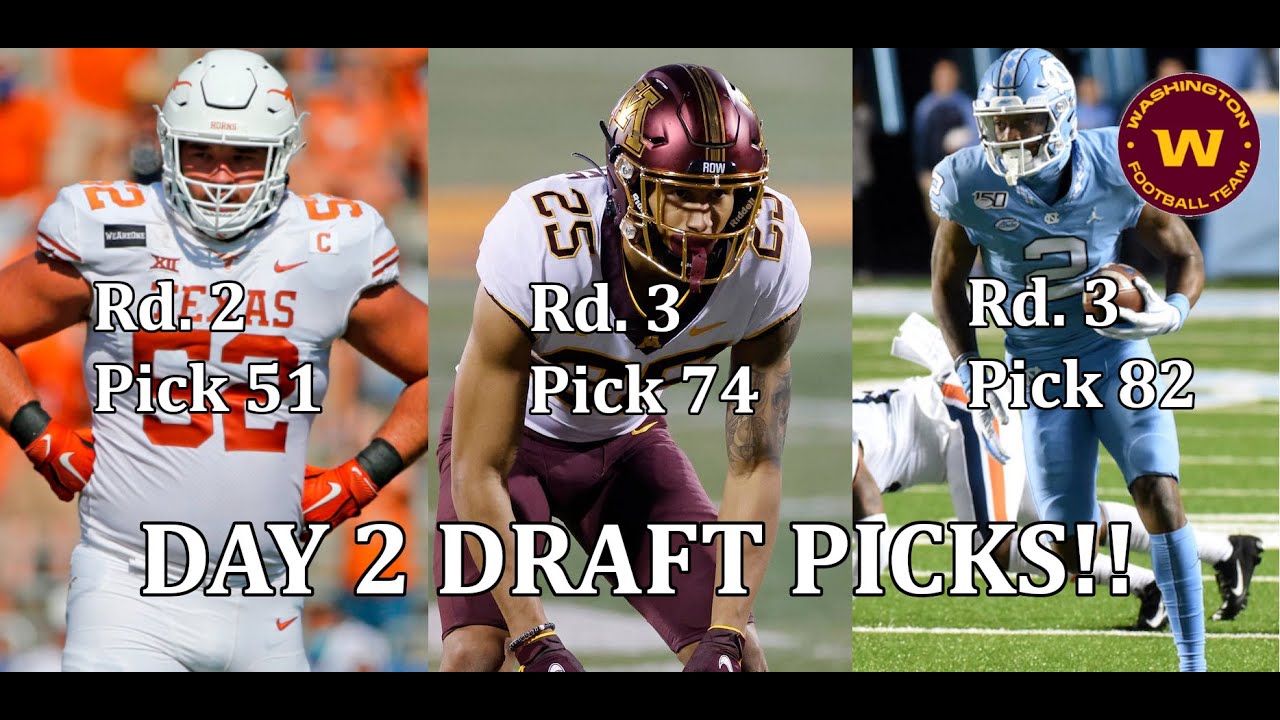 👀😍DAY 2 DRAFT PICKS FOR WASHINGTON FOOTBALL TEAM‼️SAMUEL COSMI❗️BENJAMIN ST JUSTE❗️DYAMI BROWN❗️
