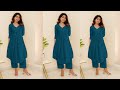 co-ord set  v nech front plate A line kurti cutting sttiching / M size 