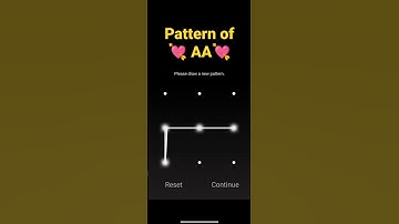 Pattern of AA Love 💘💘💘...#lockscreen #pattern #lock #love #couples