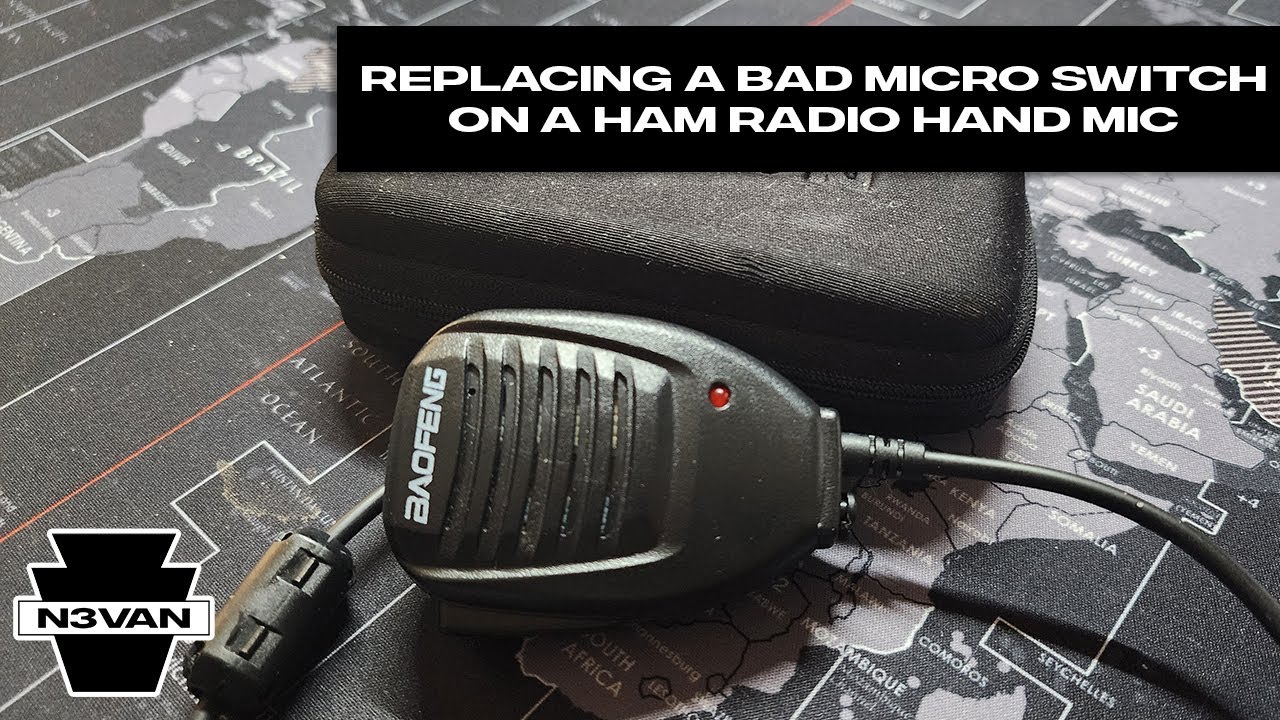 Replacing Bad Micro Switch on Ham Radio Hand Mic - YouTube