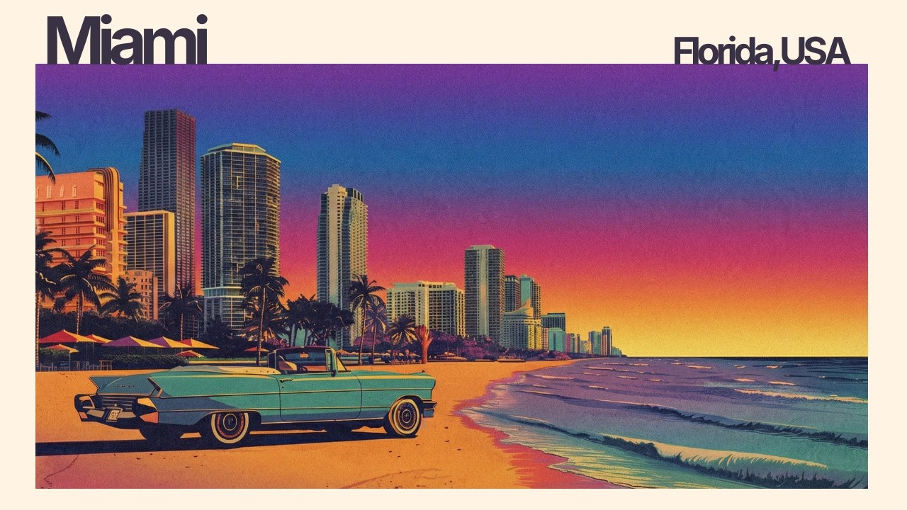 Jazz House Mix | (Miami Sunset Drive) Retro 70s Set | Deep Focus & Drive
