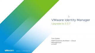 VMware Identity Manager Upgrade 3.3.7