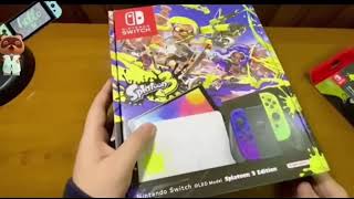 Splatoon 3 Nintendo Switch OLED Unboxing & Limited Edition Carrying Case