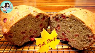 Skinny Cranberry Banana Bread WW Recipe (Weight Watchers) | Fall Bread Recipe | Holiday Baking