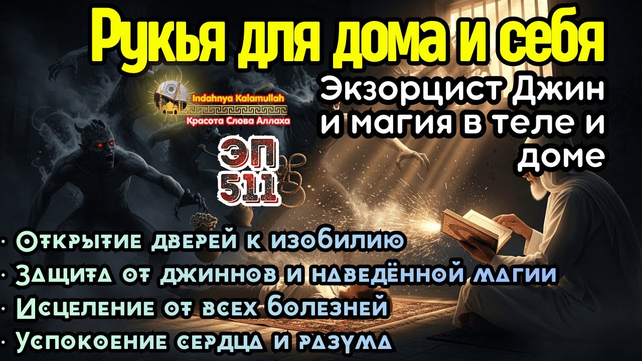 Мощная Рукъя по Корану | Изгнание джиннов, магии и зла из дома и тела | Эпизод 511