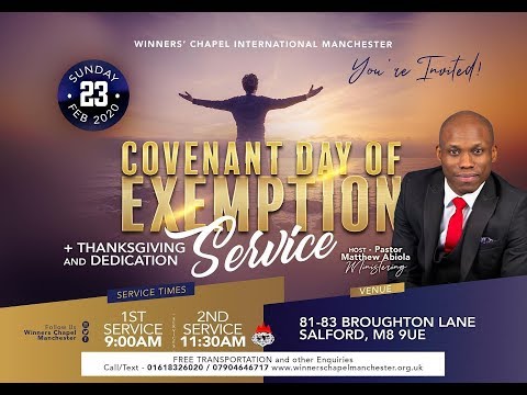 Sunday 23rd February 2020 | Covenant Day of Exemption + Thanksgiving and Dedication  | 2nd Service