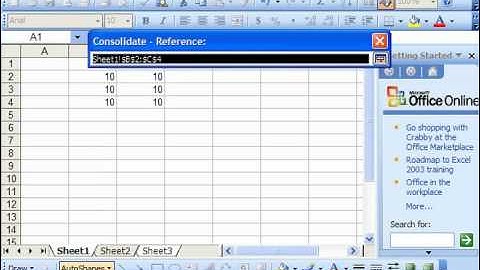 Excel 2003 Tutorial Using Data Consolidation Microsoft Training Lesson 20.1