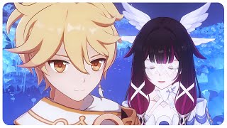 Columbina Spooks The Traveler From Behind Cutscene Selenic Chronicles Genshin Impact 6.0 Luna I