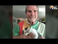 Teeny Tiny Kitten's Safe Place Is His Rescuer's Hands | The Dodo