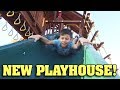 I GOT MONKEY BARS!!! New Playhouse Surprise!