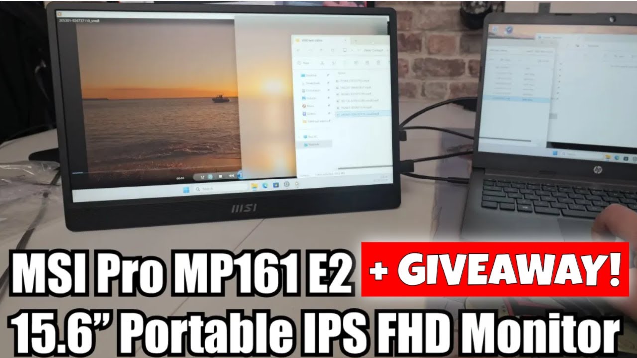 MSI 15.6型 PRO-MP161-E2 PRO MP161 E2 | Portable & Ultra-slim Business Monitor 15.6