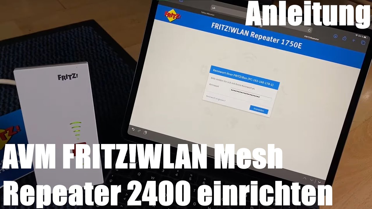 Avm Fritz Wlan Mesh Repeater 2400 Test AVM FRITZ!WLAN Mesh Repeater (Verstärker) 2400 manuell einrichten