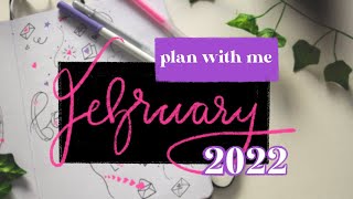 plan with me | 2022 FEBRUARY BULLET JOURNAL SPREAD