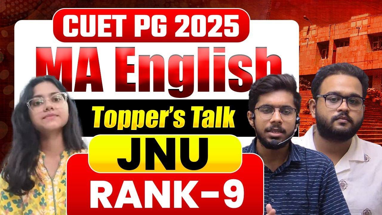 CUET PG 2025 MA ENGLISH Topper’s Talk RANK-9 Podcast || Saloni | Vipul ...