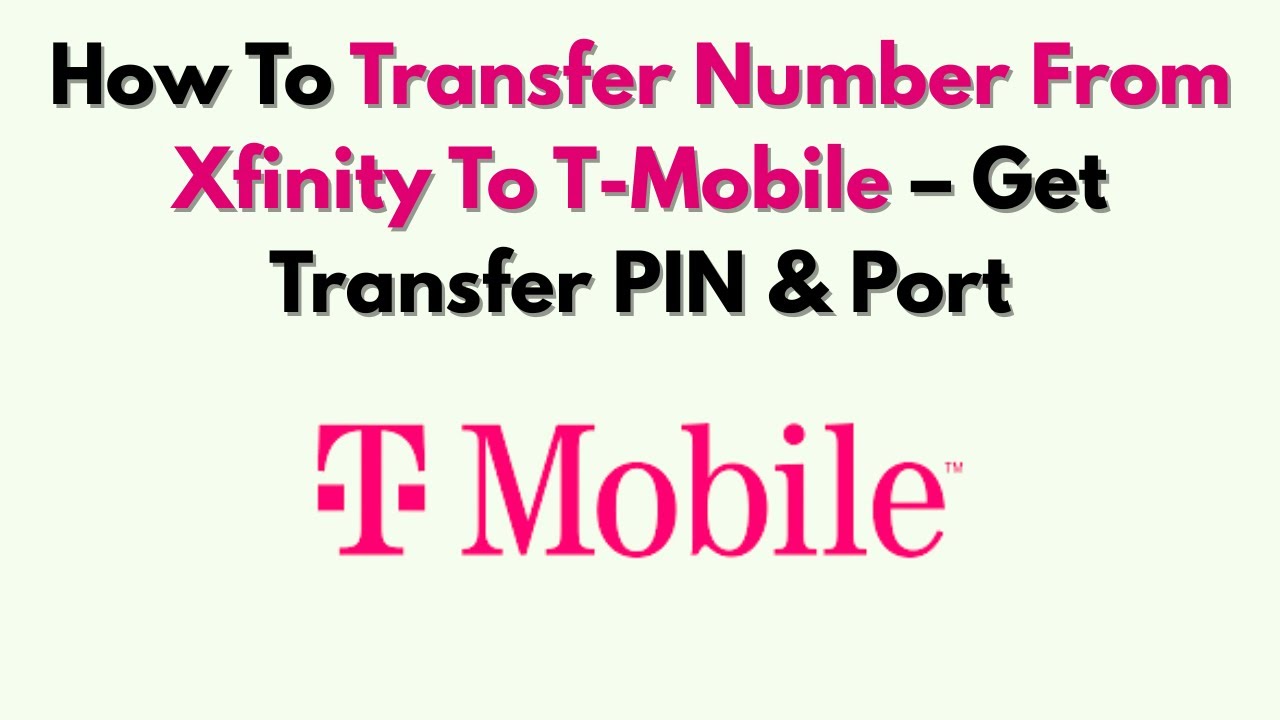 Как перенести номер с Xfinity на T-Mobile — получить PIN-код и порт переноса