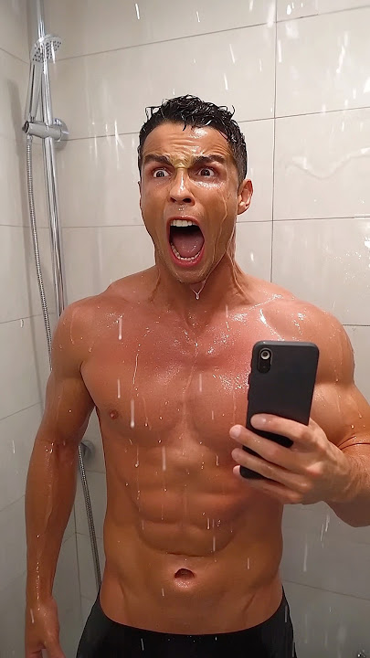 🎤🚿 Ronaldo’s Shower Singing Skills! Can CR7 Become a Pop Star? 😂🎶