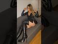 Chilling in boots🖤😇 #leatherboots #thighhighboots #leatheroutfit #posing #shortsfeed