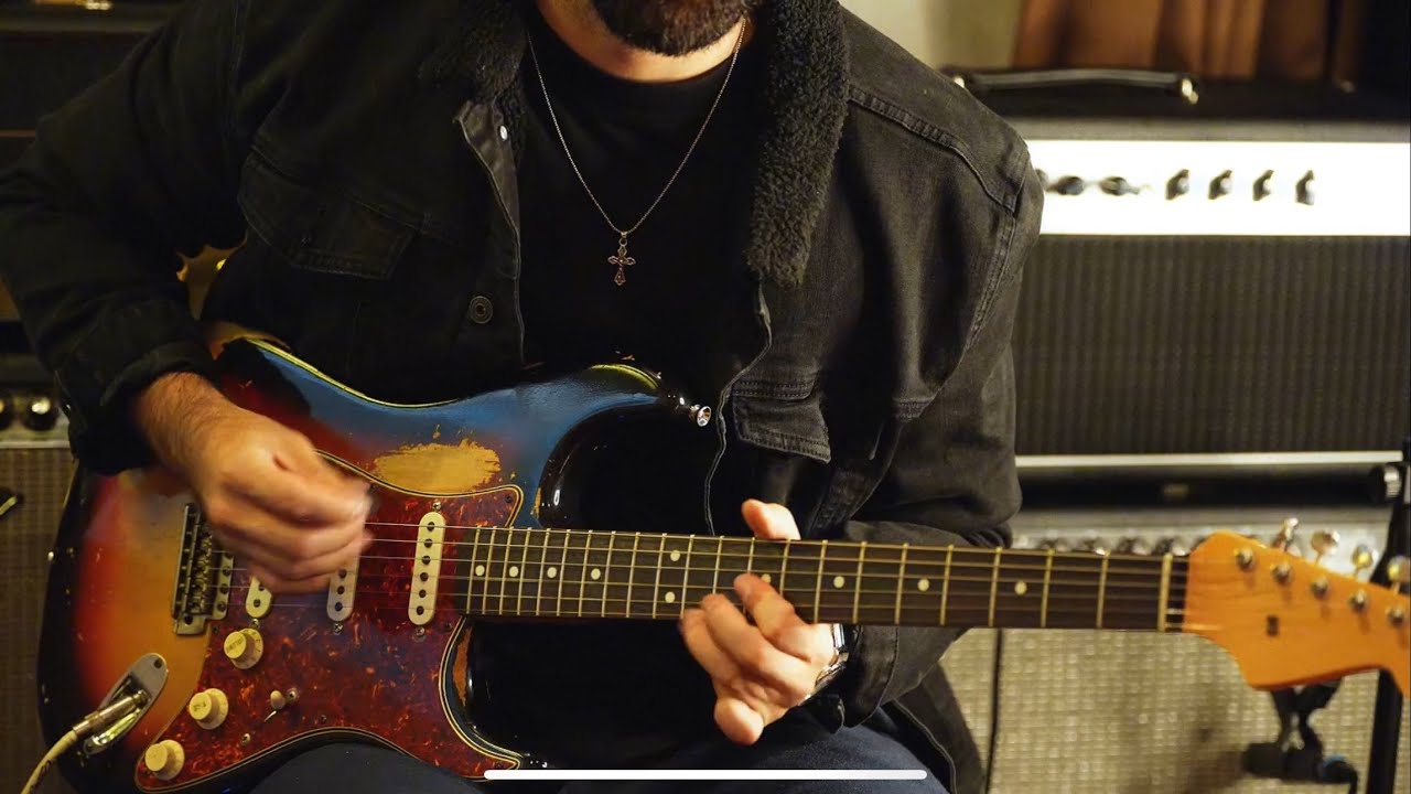 Guitarstor 1964 John Mayer sunburst Stratocaster Slow dancing in the burning room cover