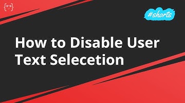 How to disable user text selection in CSS| Disable selection #shorts