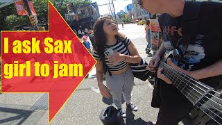 I ask SAX GIRL to JAM with me on LIGHT MY FIRE (Watch what happens)