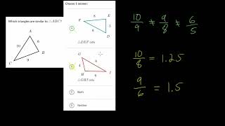 Determine Similar Triangles by Side Lengths: Practice