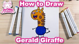 How To Draw Gerald Giraffe Peppa Pigs Friend