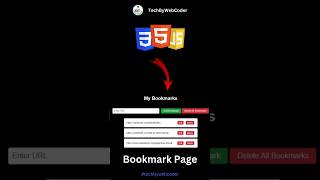 Day 06: How To Build a Modern Bookmark Page UI Using HTML, CSS & JavaScript (For Beginner)