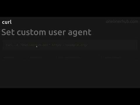 Set custom user agent #curl