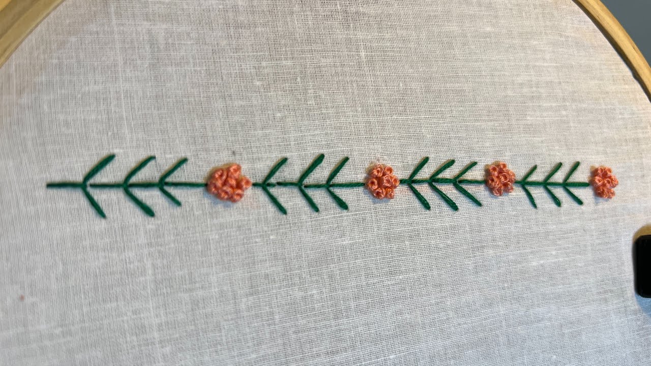 Quick embroidery border design 