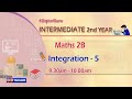 2nd Inter Maths 2B || Integration-5 || Intermediate Education || October 21, 2020