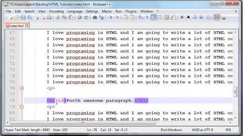 HTML - 5 - Hyperlinks within same page
