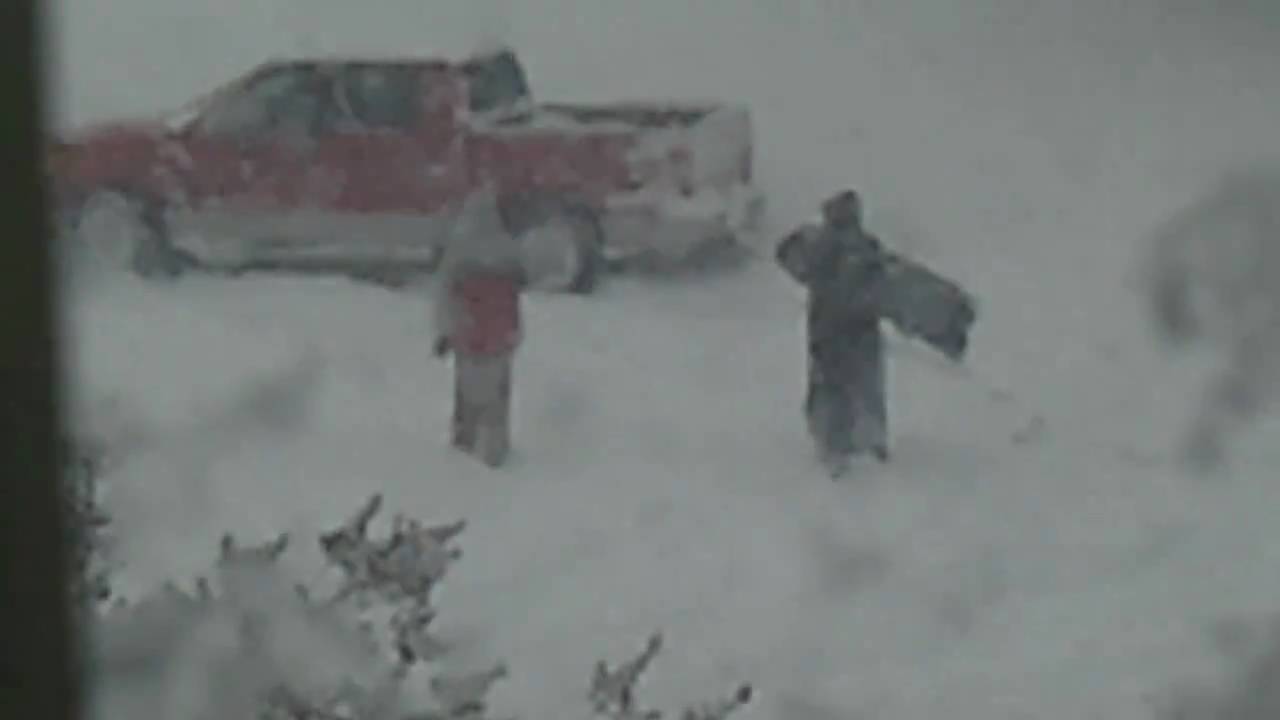 lady in truck gets stuck in snow - YouTube
