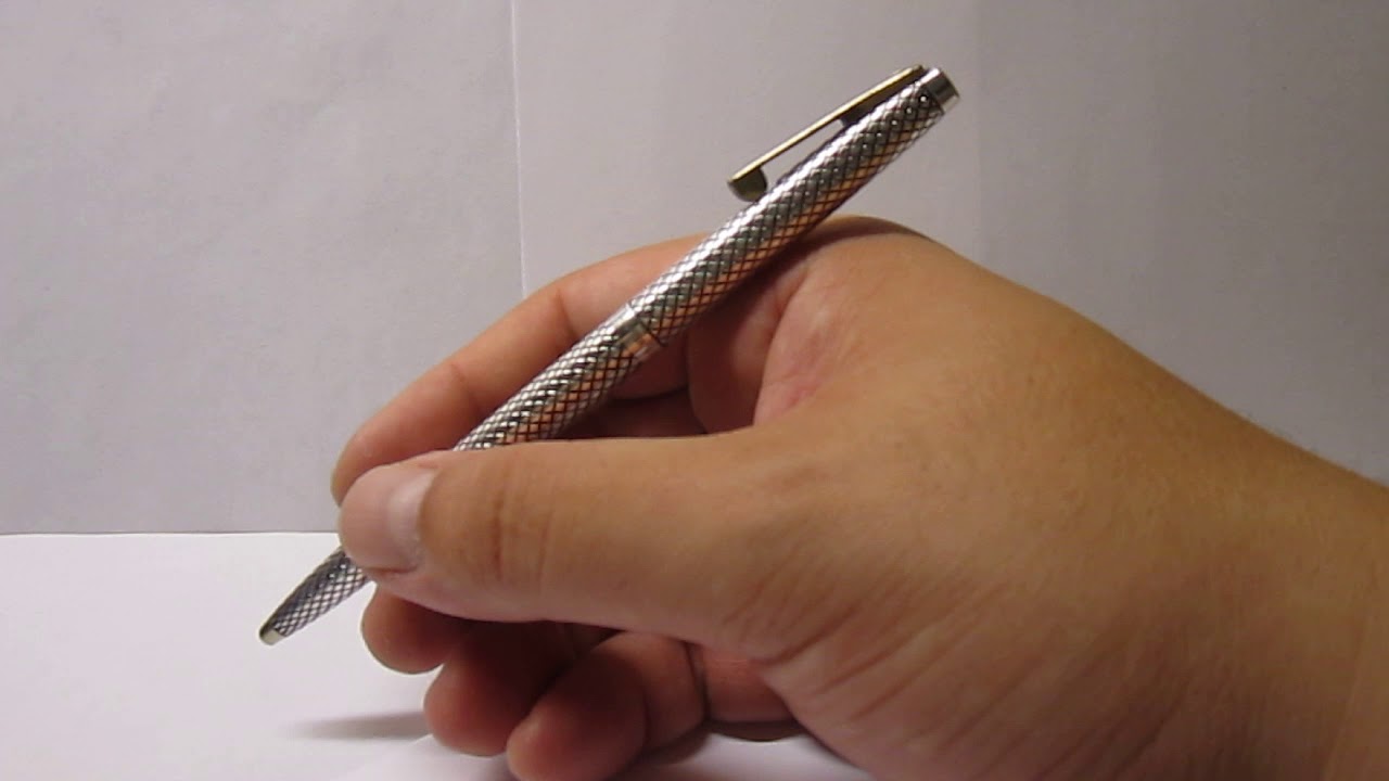 Sheaffer Imperial Sterling Silver Ballpoint Pen Review YouTube