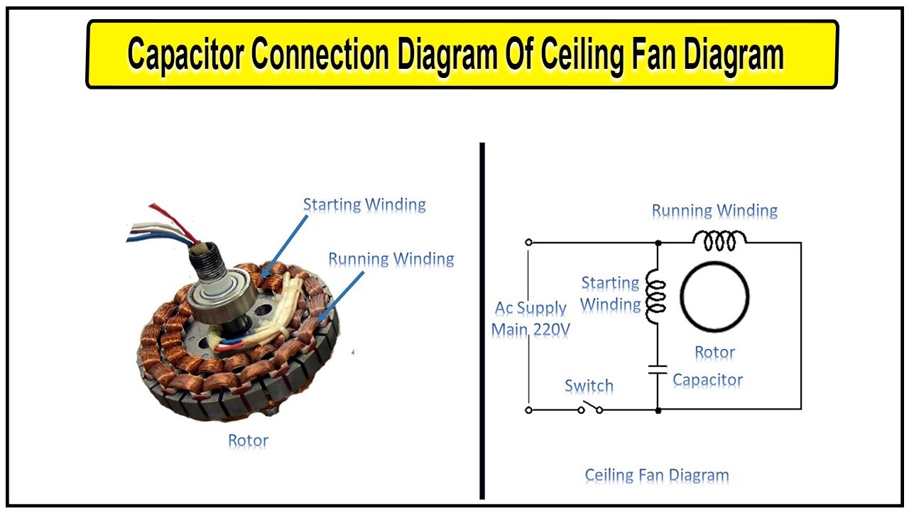 Capacitor Connection Diagram of Ceiling Fan Ceiling Fan Fan YouTube