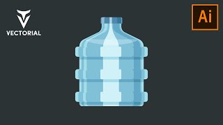 Water bottle tutorial in Adobe Illustrator 2020