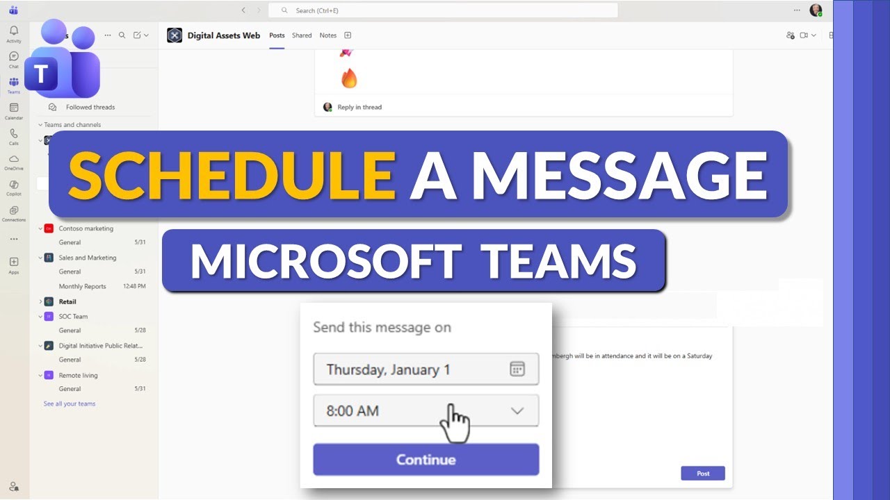 How to Schedule a Message in Microsoft Teams – Channel or Chat