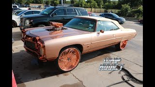 WhipAddict: Champagne 71' Chevy Impala Vert on Rose Gold 26s, Supercharged 505, By Caddys Customs