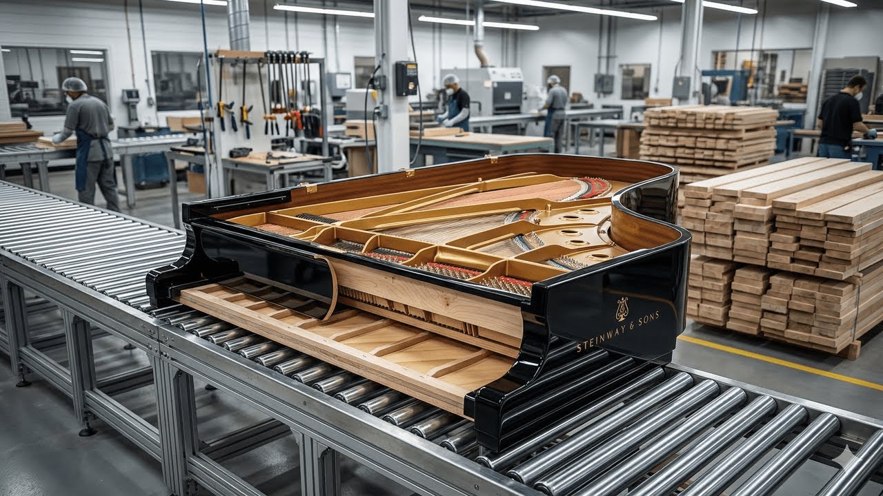 Inside the Steinway Piano Factory – Handcrafting $100,000 Instruments from Raw Timber