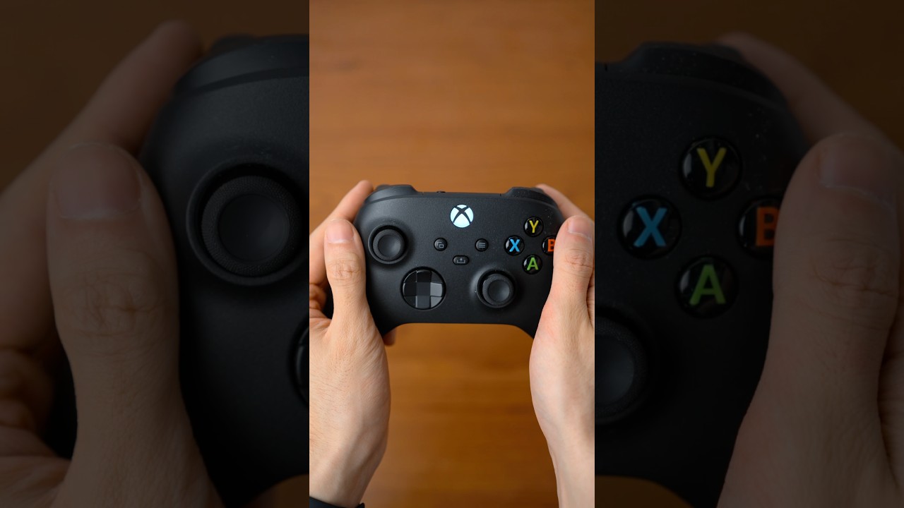 An Xbox Wireless Controller in the Carbon Black Color.