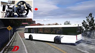 Crazy Bus Drifting Downhill Touge (Steering Wheel Drifting) | Assetto Corsa screenshot 2