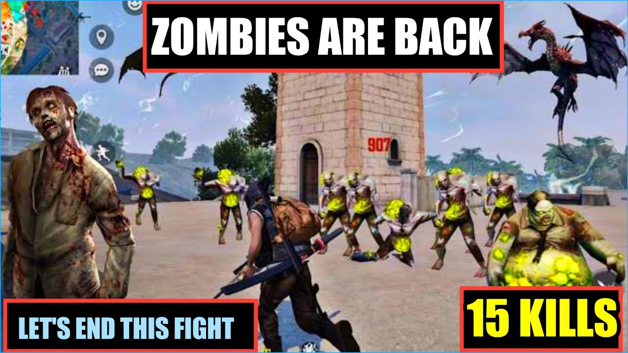 Zombie Mode OB34 Gameplay Free Fire | Zombie Invasion Mode Gameplay | FF Zombie Mode OB34