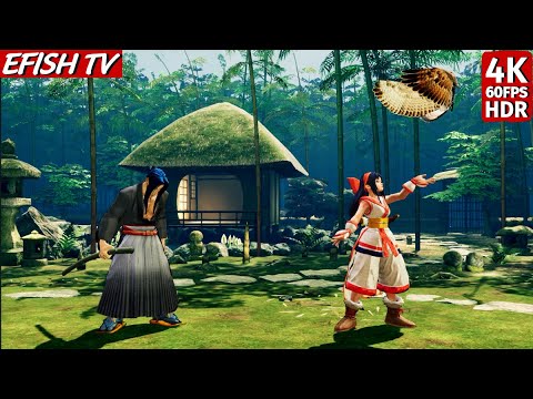 Tachibana Ukyo vs Nakoruru (Hardest AI) - Samurai Shodown | 4K 60FPS