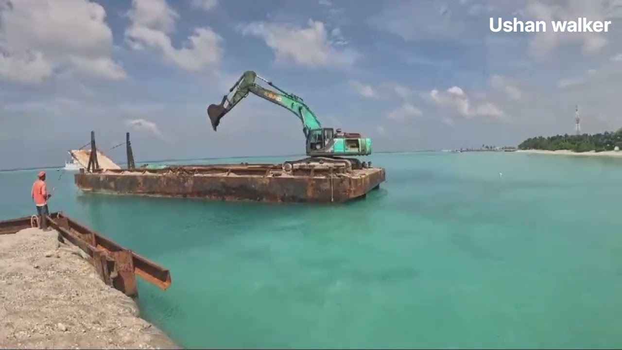 how to understand barge transport in the sea | good working experience in maldives