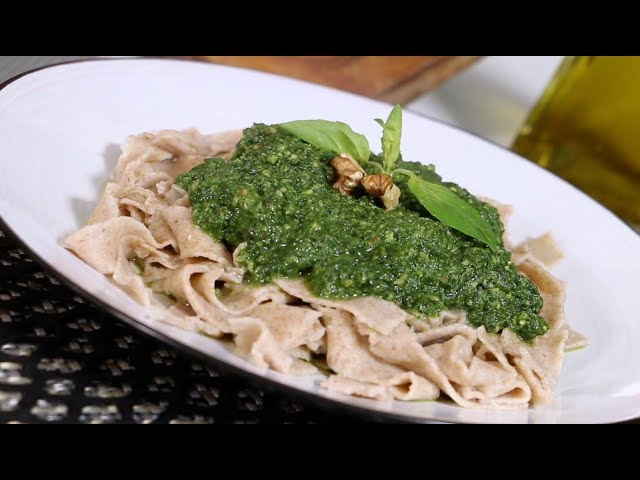 PASTA INTEGRAL CON PESTO / MANOS A LA OBRA 