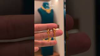 very beautiful and lightweight gold hanging type earring design start from only 3 grams