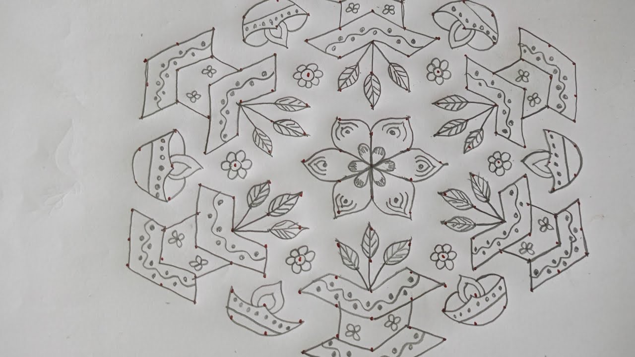 Tulasi rangoli designs | Friday special tulasi rangoli designs - YouTube