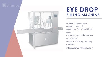 Sterile Eye Drop Filling Capping Machine | Monoblock Type | RELIANCE