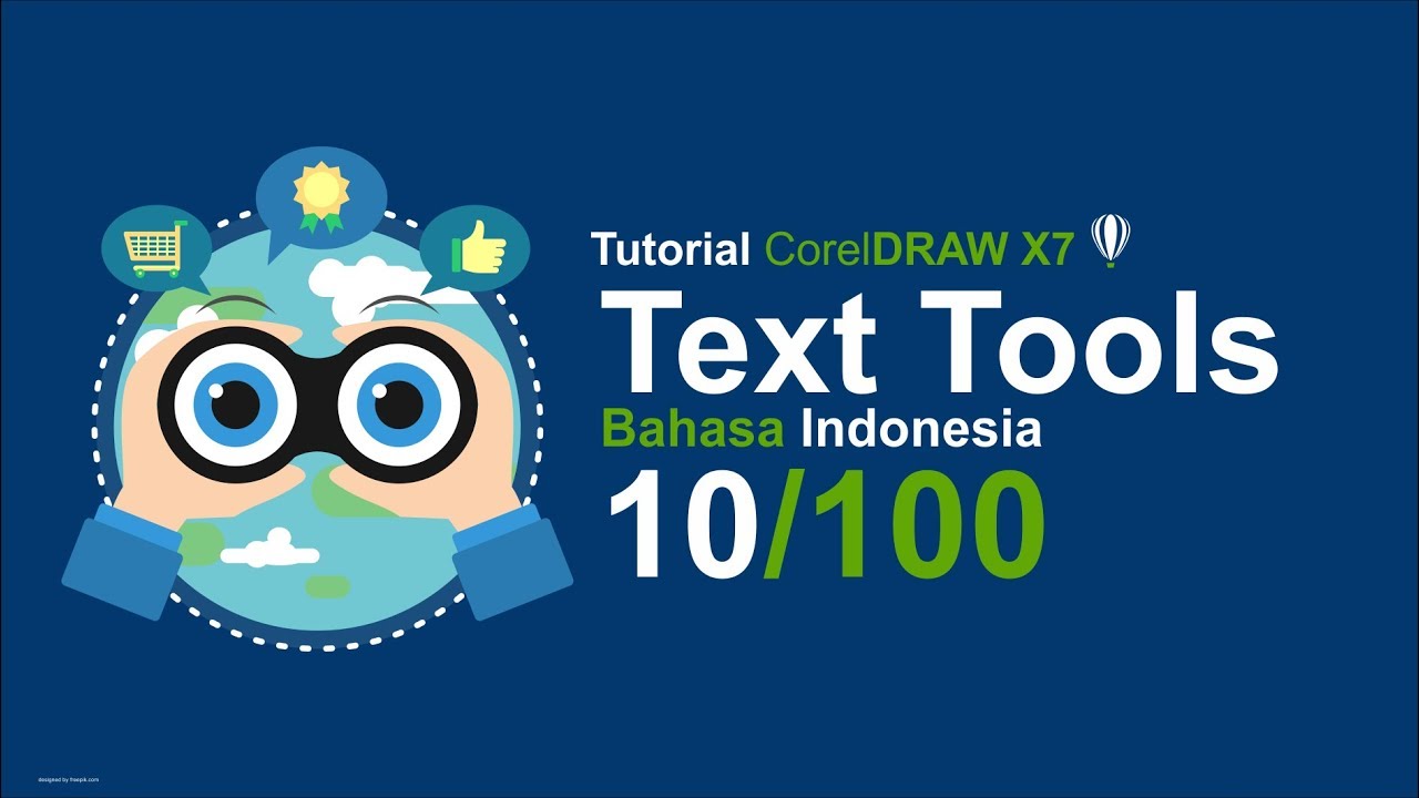 Tutorial Corel Draw X7 10,100 TEXT Tools [ Bahasa Indonesia ] - YouTube