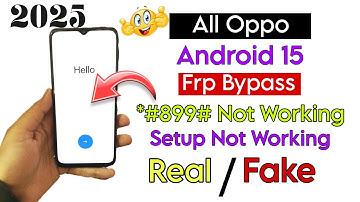 All Oppo/Realme Frp Bypass Android 15 / Realme 12 Pro Frp Bypass Android 15 / Live Video New Update|
